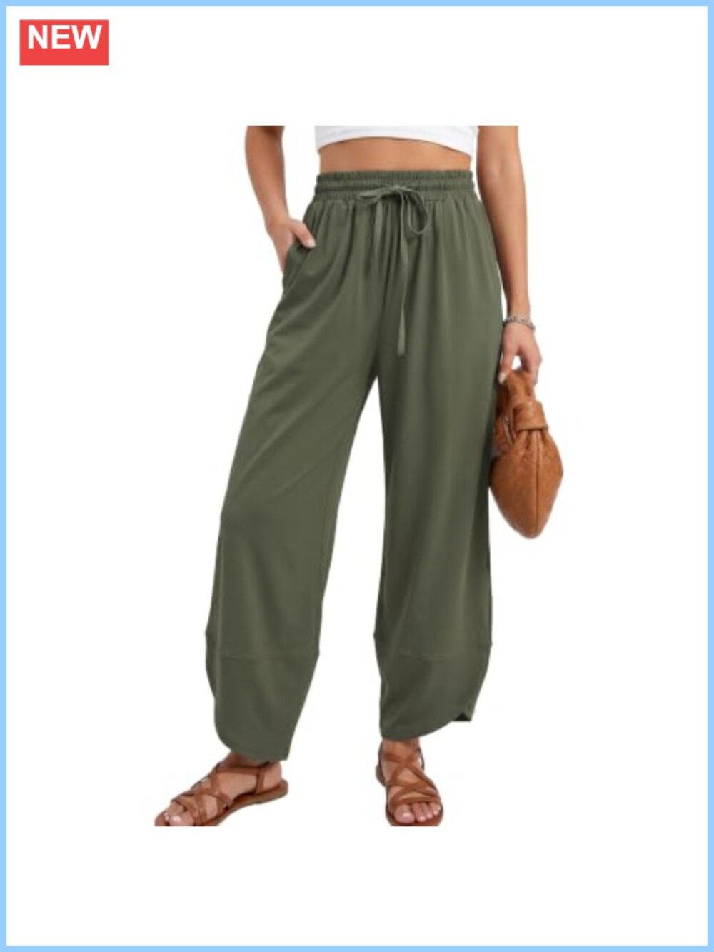 Barrel Leg Travel Pants Women Lightweight Nylon Spandex Lounge Wide Leg Palazzo